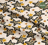 Leopard Heart Patterned Digital Printed Fabric